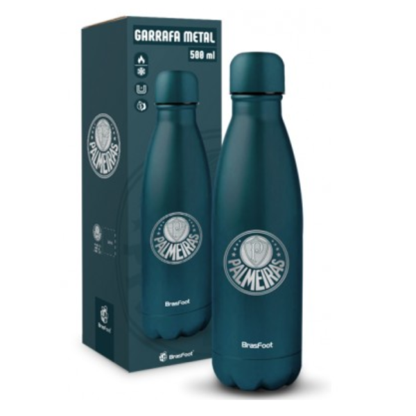 GARRAFA TÉRMICA METAL NEO 500ML - PALMEIRAS LASER